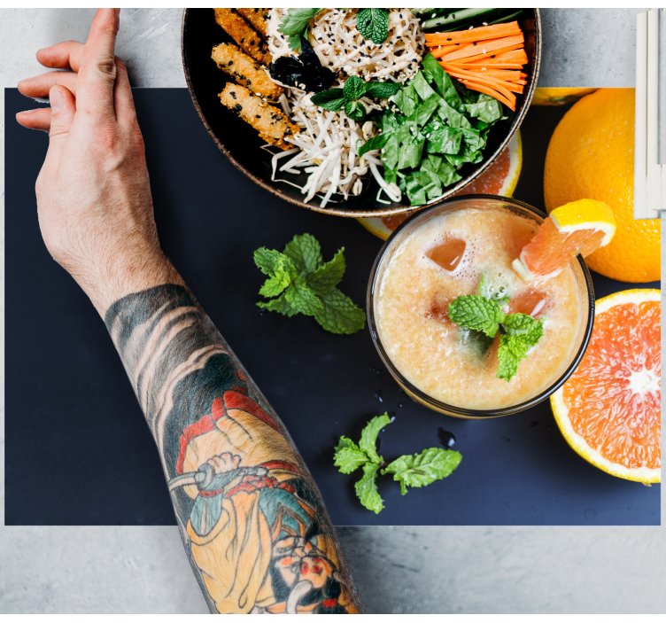 Mantel individual casa bebida cítrica fresca - TenVinilo