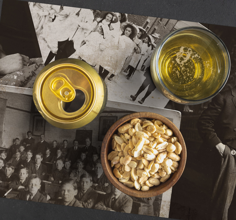 Mantel individual casa collage de fotos vintage - TenVinilo