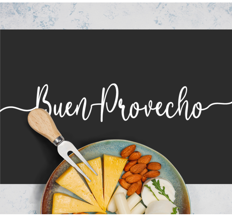 Mantel individual frases afirmaciones elegantes de comida - TenVinilo