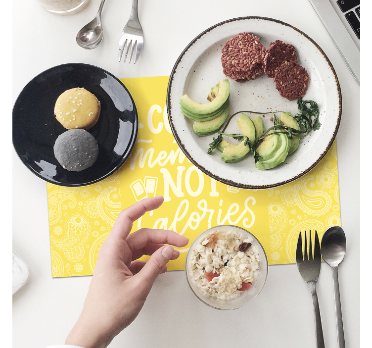 Mantel individual frases cuenta recuerdos concepto - TenVinilo