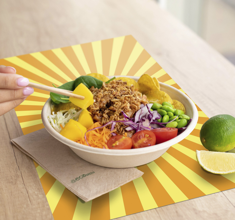 Mantel individual frases patrón sol radiante - TenVinilo