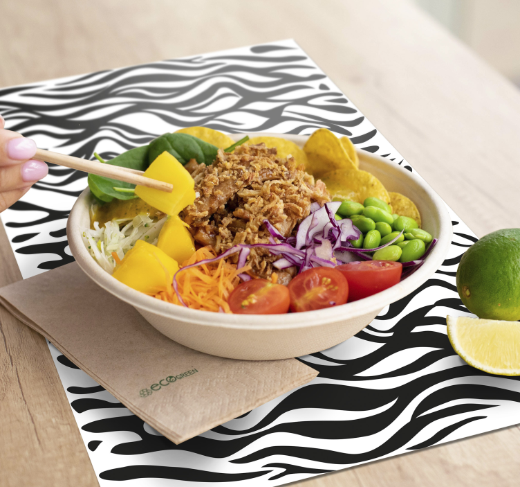 Mantel individual patrón Fondo rayado - TenVinilo