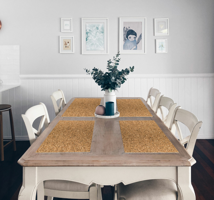 Mantel individual imitación textura corcho - TenVinilo