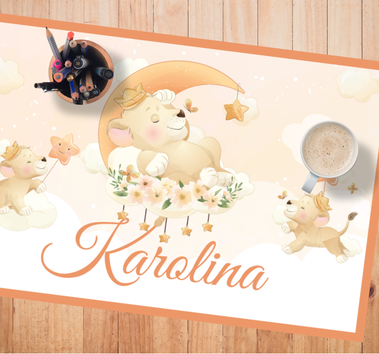 Mantel individual infantil cachorros de león caprichosos - TenVinilo