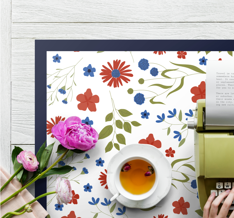 Mantel individual infantil encanto de flores - TenVinilo