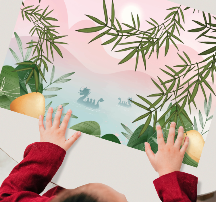 Mantel individual infantil escena de jungla encantada - TenVinilo