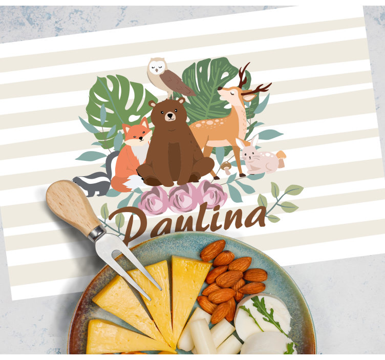 Mantel individual infantil reunión de animales fantásticos - TenVinilo