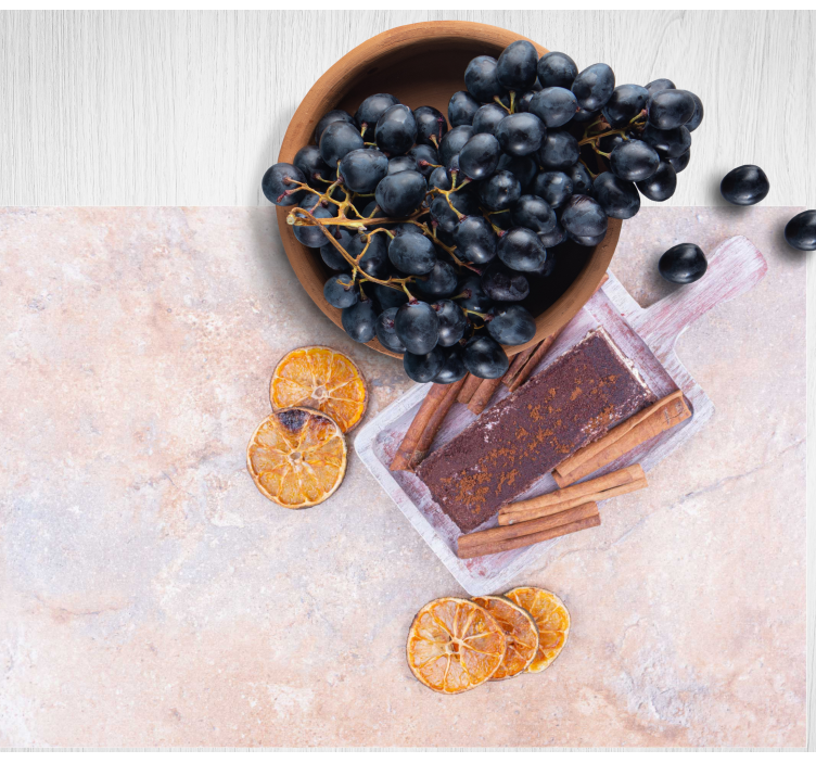 Mantel individual infantil uvas y especias - TenVinilo