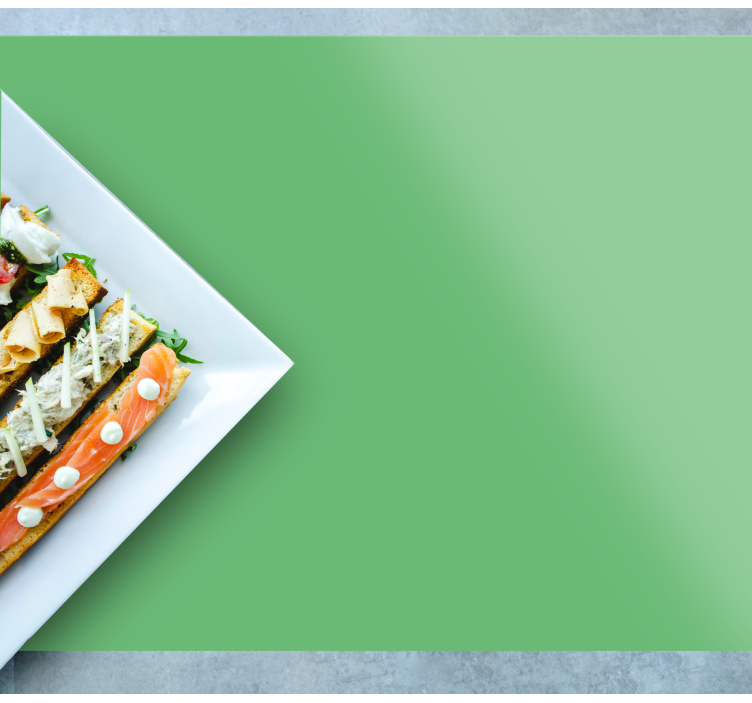 Mantel individual moderno bandeja verde elegante - TenVinilo