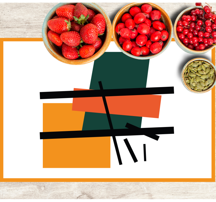 Mantel individual moderno bloques geométricos abstractos - TenVinilo