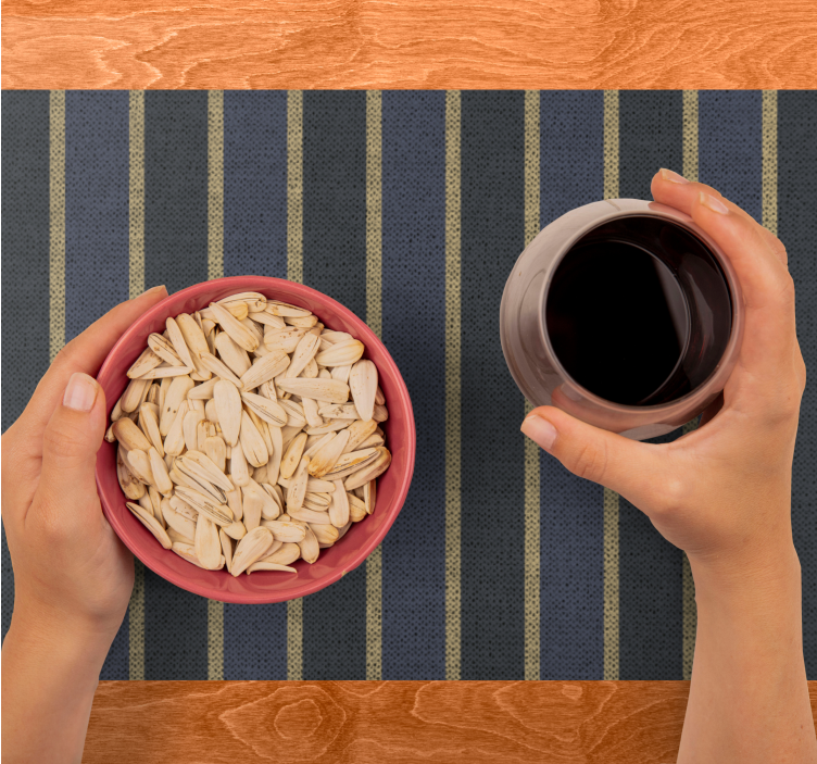 Mantel individual moderno camino de mesa a rayas - TenVinilo