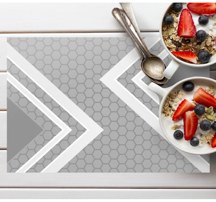 Mantel individual moderno con acentos geométricos - TenVinilo