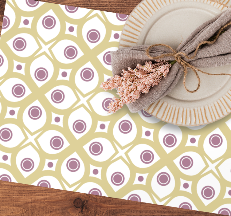 Mantel individual moderno con diseño geométrico - TenVinilo