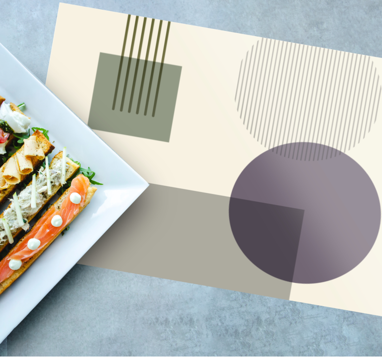 Mantel individual moderno con patrón de formas geométricas - TenVinilo