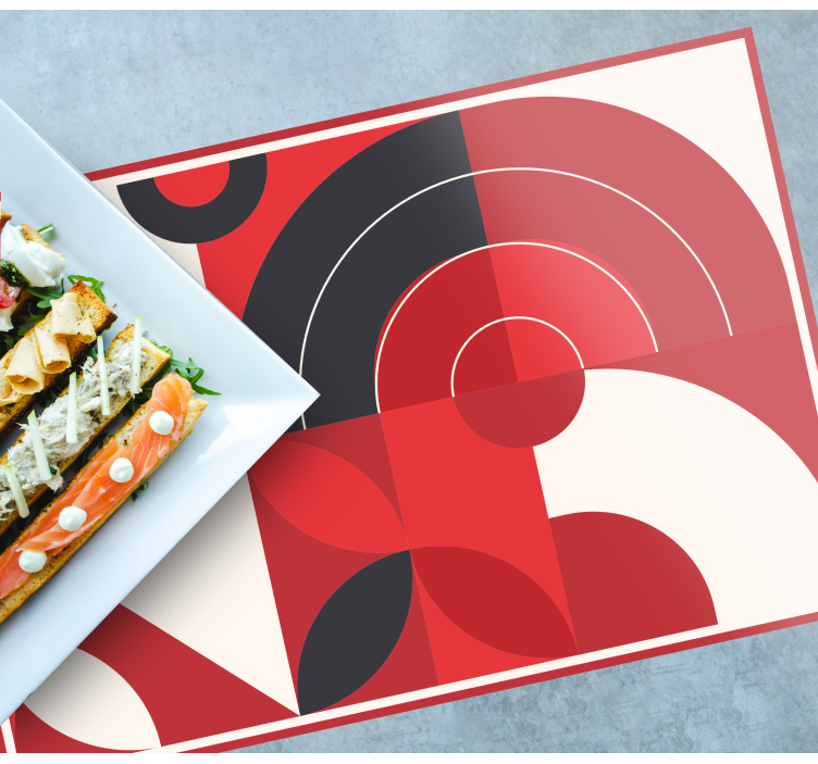 Mantel individual moderno formas geométricas vibrantes - TenVinilo