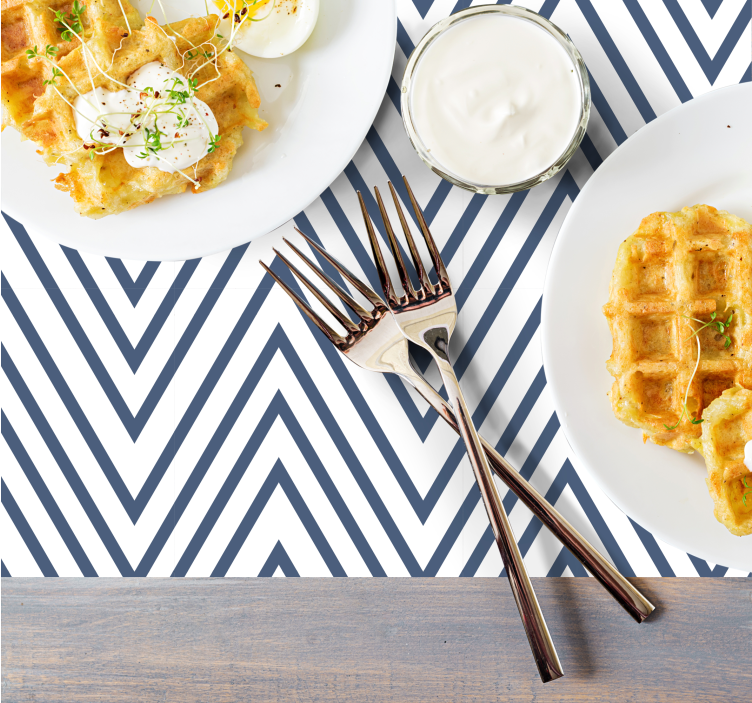 Mantel individual moderno patrón chevron elegante - TenVinilo