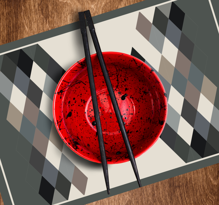 Mantel individual moderno superficie con patrón geométrico - TenVinilo