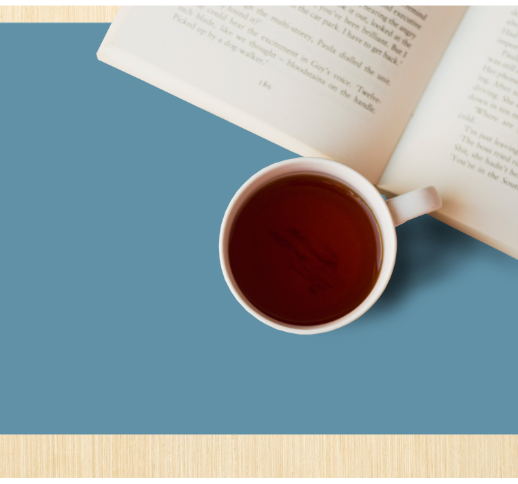 Mantel individual moderno taza de café overbook - TenVinilo