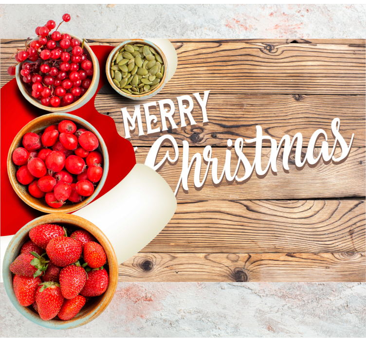 Mantel individual navideño sombrero de santa festivo - TenVinilo