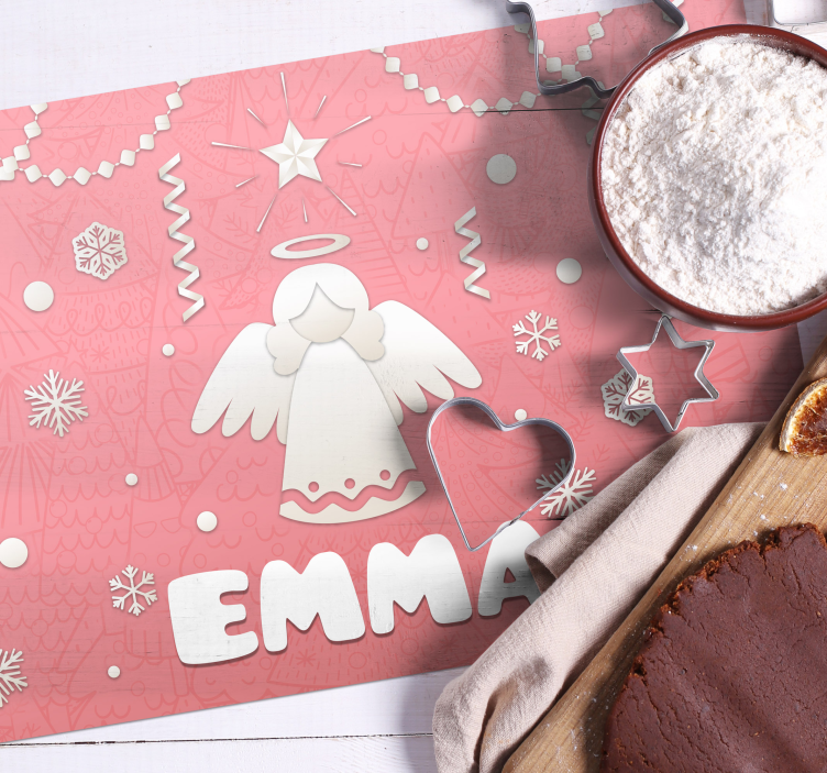 Mantel individual navideño tema de Ángel - TenVinilo