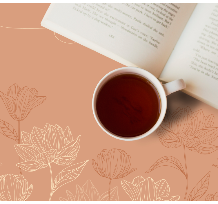 Mantel individual original arreglo floral de té - TenVinilo