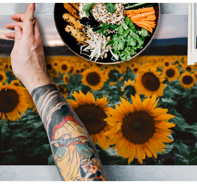 Mantel individual original campo de girasoles - TenVinilo