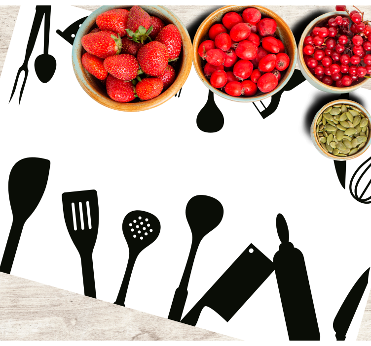 Mantel individual original colección de utensilios de cocina - TenVinilo