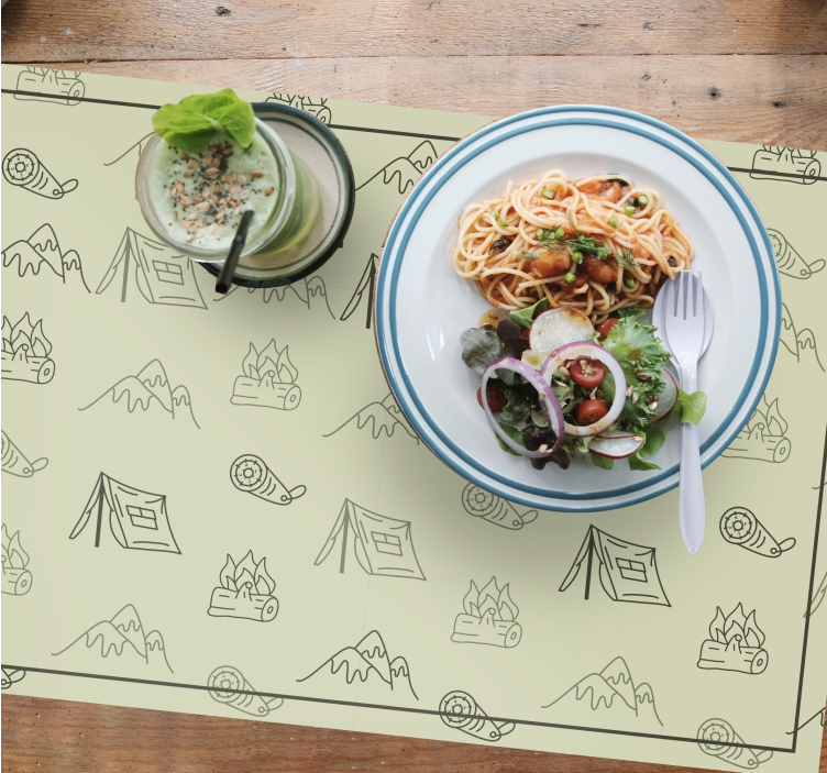 Mantel individual original componentes de aventura camping - TenVinilo