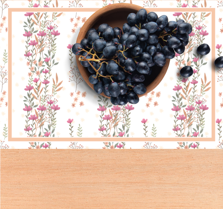 Mantel individual original composición botánica elegante - TenVinilo