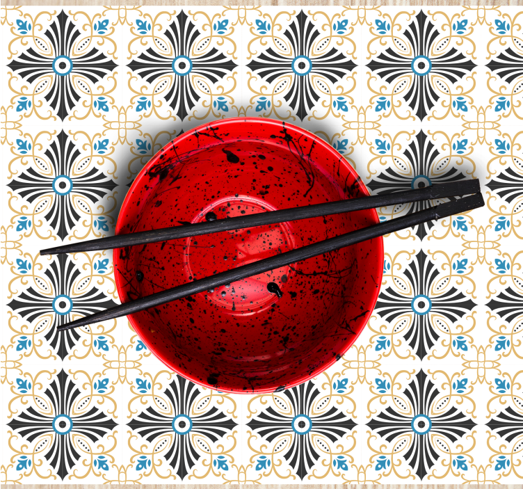 Mantel individual original cuenco carmesí vibrante - TenVinilo