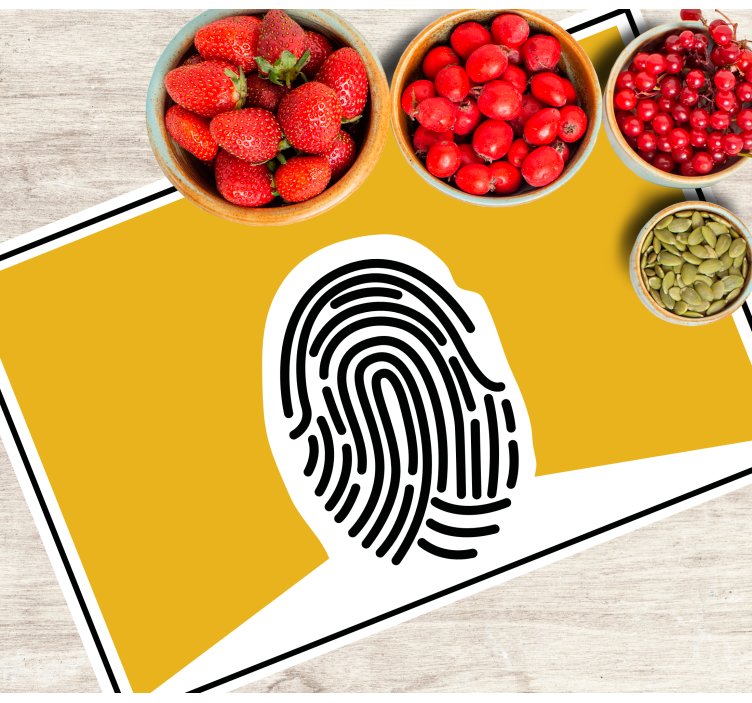 Mantel individual original gráfico de huella estilizada - TenVinilo