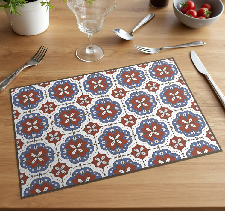 Mantel individual original hidráulica roja - TenVinilo