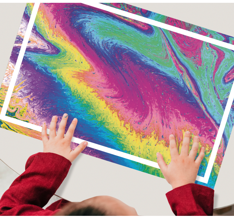 Mantel individual original motivo abstracto vibrante - TenVinilo