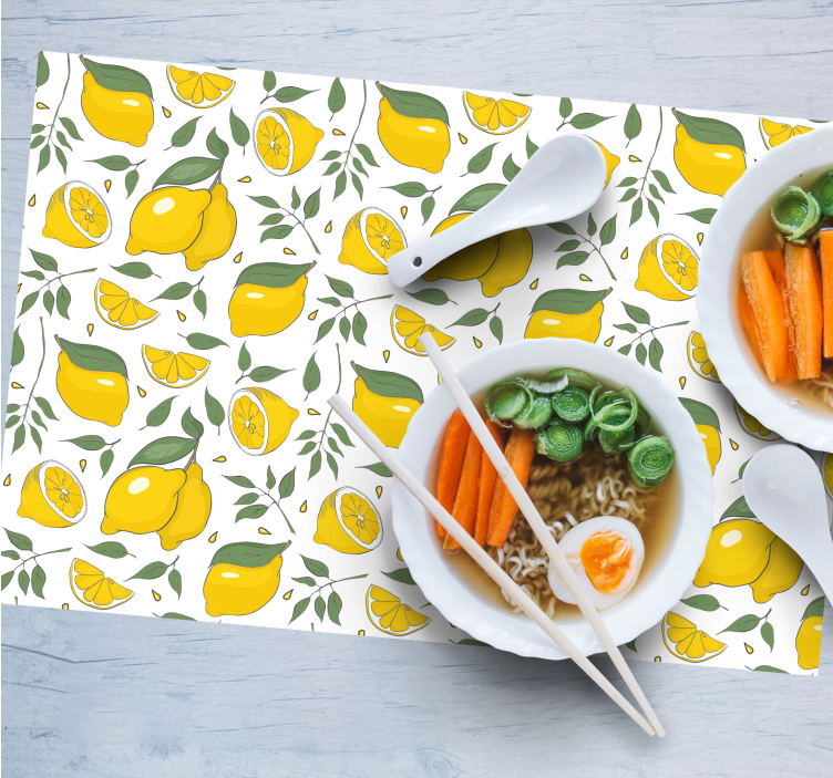 Mantel individual original motivo limón vivo - TenVinilo