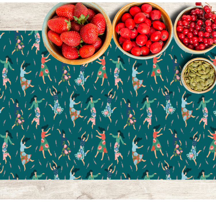 Mantel individual original mujeres bailando - TenVinilo