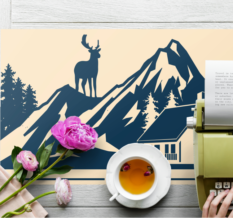 Mantel individual original paisaje de montañas grandiosas - TenVinilo