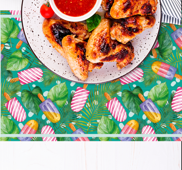 Mantel individual original paletas de hielo coloridas - TenVinilo