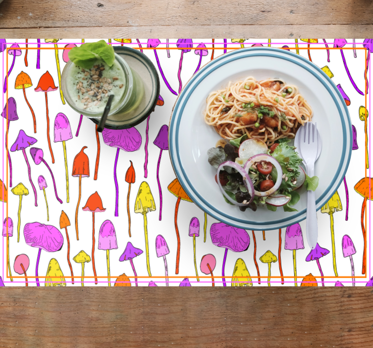 Mantel individual original patrón de setas coloridas - TenVinilo