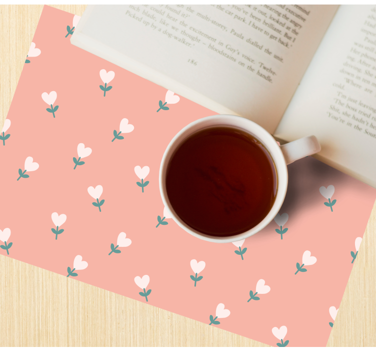 Mantel individual original patrón floral encantador - TenVinilo