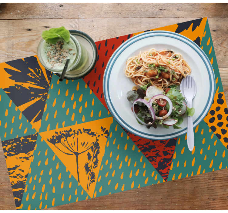 Mantel individual original patrón geométrico audaz - TenVinilo