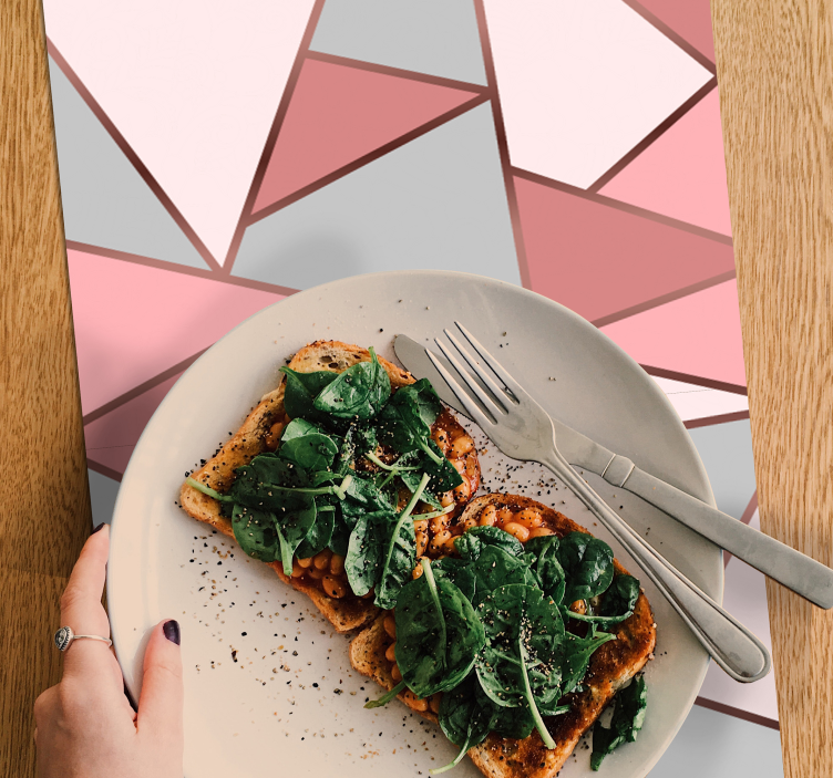 Mantel individual original patrones geométricos pastel - TenVinilo