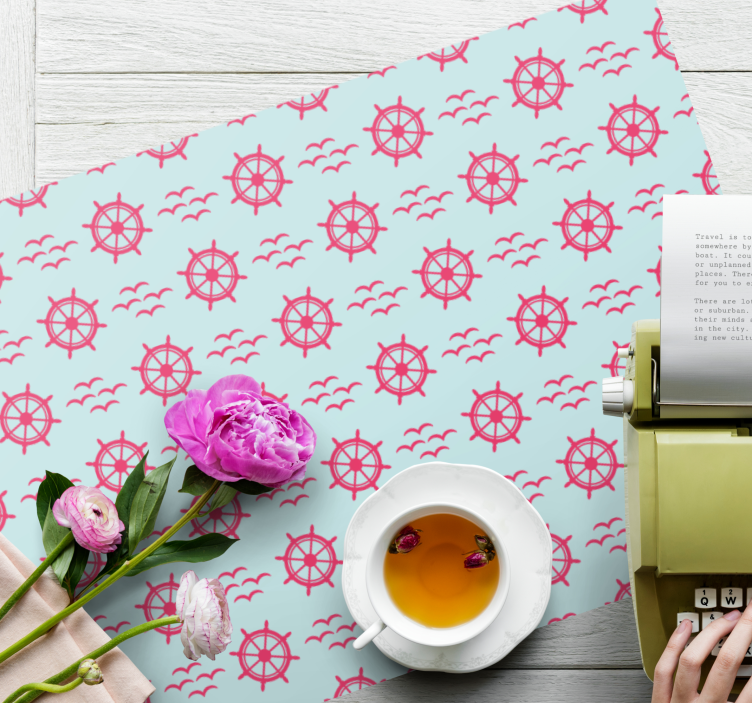 Mantel individual original rueda de timón náutico - TenVinilo