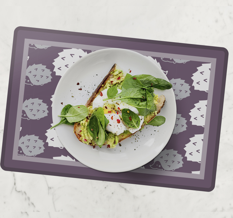 Mantel individual original superficie texturizada erizo - TenVinilo