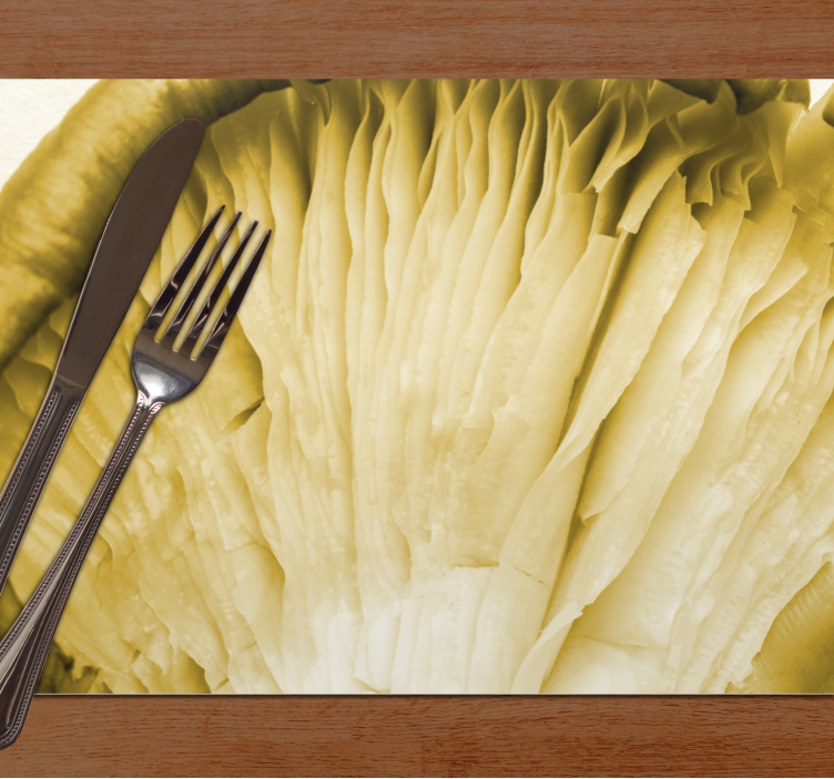 Mantel individual patrón capas de hojas curvas - TenVinilo