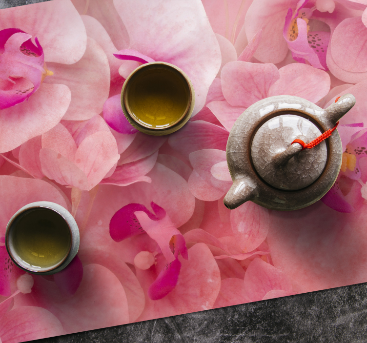 Mantel individual patrón composición de flores elegantes - TenVinilo