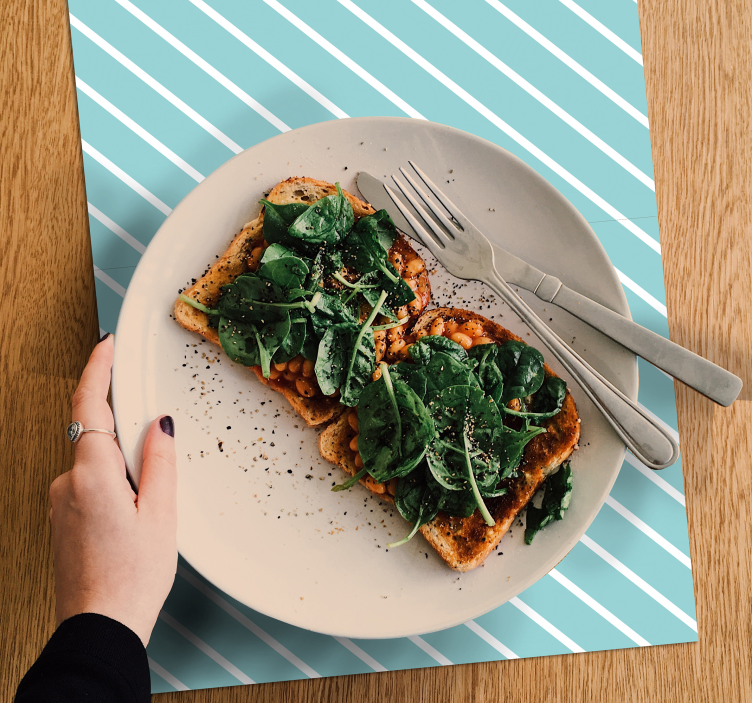 Mantel individual patrón configuración a rayas - TenVinilo