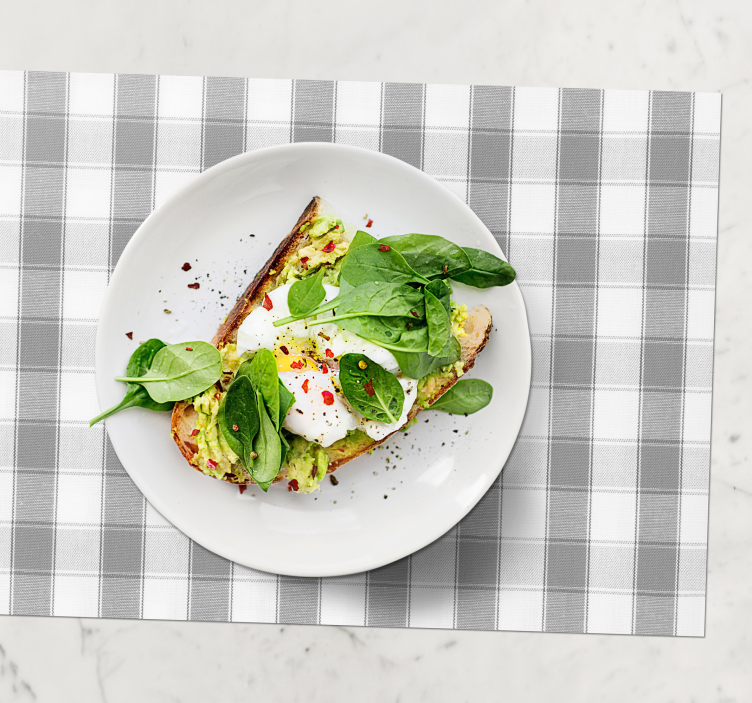 Mantel individual patrón cuadros clásicos - TenVinilo