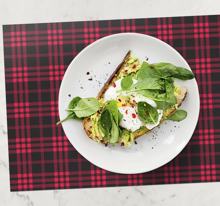 Mantel individual patrón cuadros escoceses - TenVinilo