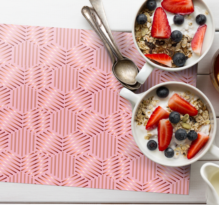 Mantel individual patrón disposición geométrica - TenVinilo