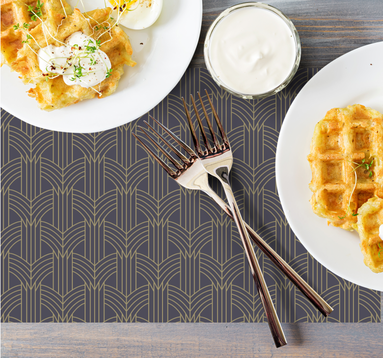 Mantel individual patrón elemento geométrico elegante - TenVinilo